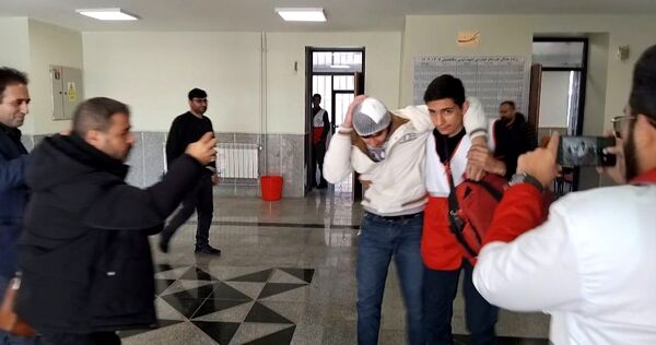 بیست و هفتمین مانور سراسری زلزله و ایمنی در هنرستان حاج حسن شهبازی اهر
