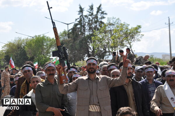 شکوه رزمایش «جانفدا برای ایران امام رضایی» در کرمانشاه