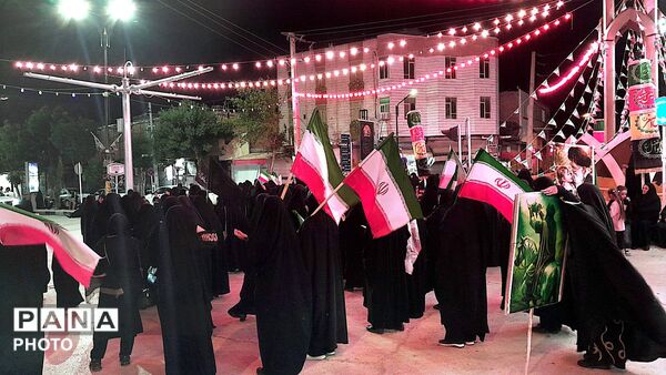 مراسم عزاداری شب های دهه اول محرم در شهرستان درگزین با حضور عزاداران شهر شاهنجرین