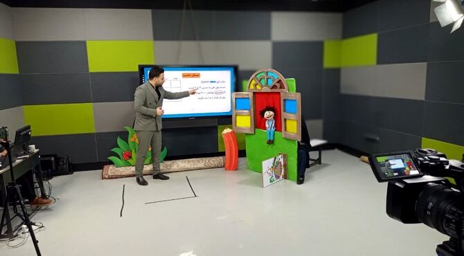 آماده سازی برنامه مدرسه تلویزیونی استان قم