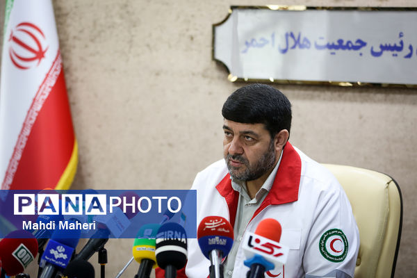 نشست خبری رئیس جمعیت هلال احمر
