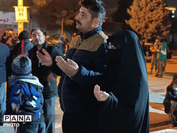 اجتماع حماسی مردم بصیر نیشابور در بلوار فضل