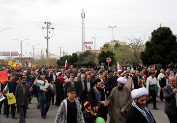 راهپیمایی روز جهانی قدس در شهرستان سمنان