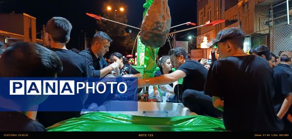 حرکت دسته عزاداری چلچراغ زنجان