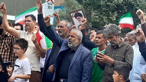  حضور بی نظیر مردن نیشابور در راهپیمایی بر علیه حمله رژیم صهیونسیتی