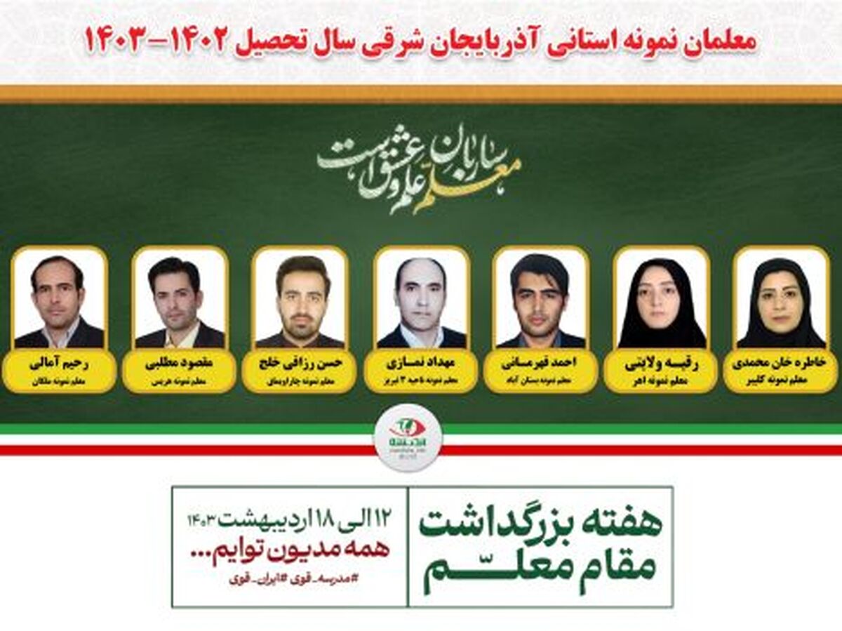 معلمان نمونه استان آذربایجان شرقی معرفی شدند
