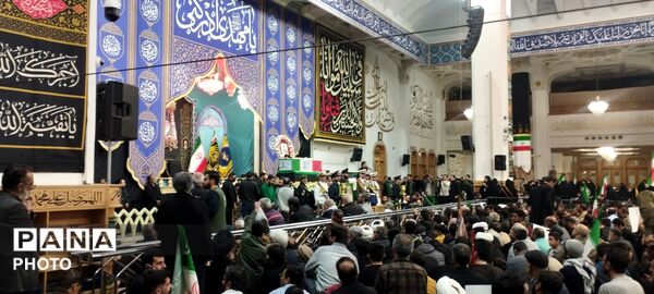 آرام گرفتن پیکر شهید سپهبد عبدالرحیم موسوی در حریم امن فاطمی