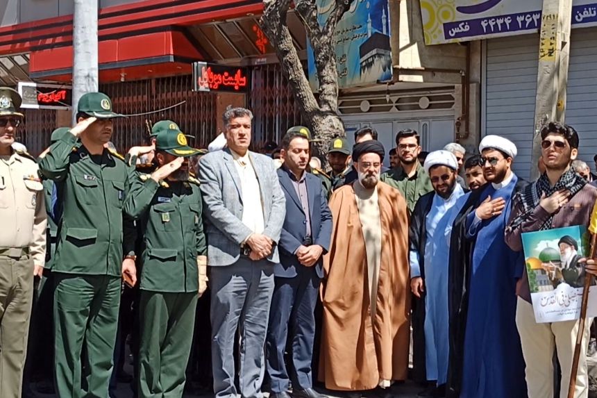 تجلی شکوه راهپیمایی روز قدس در آباده