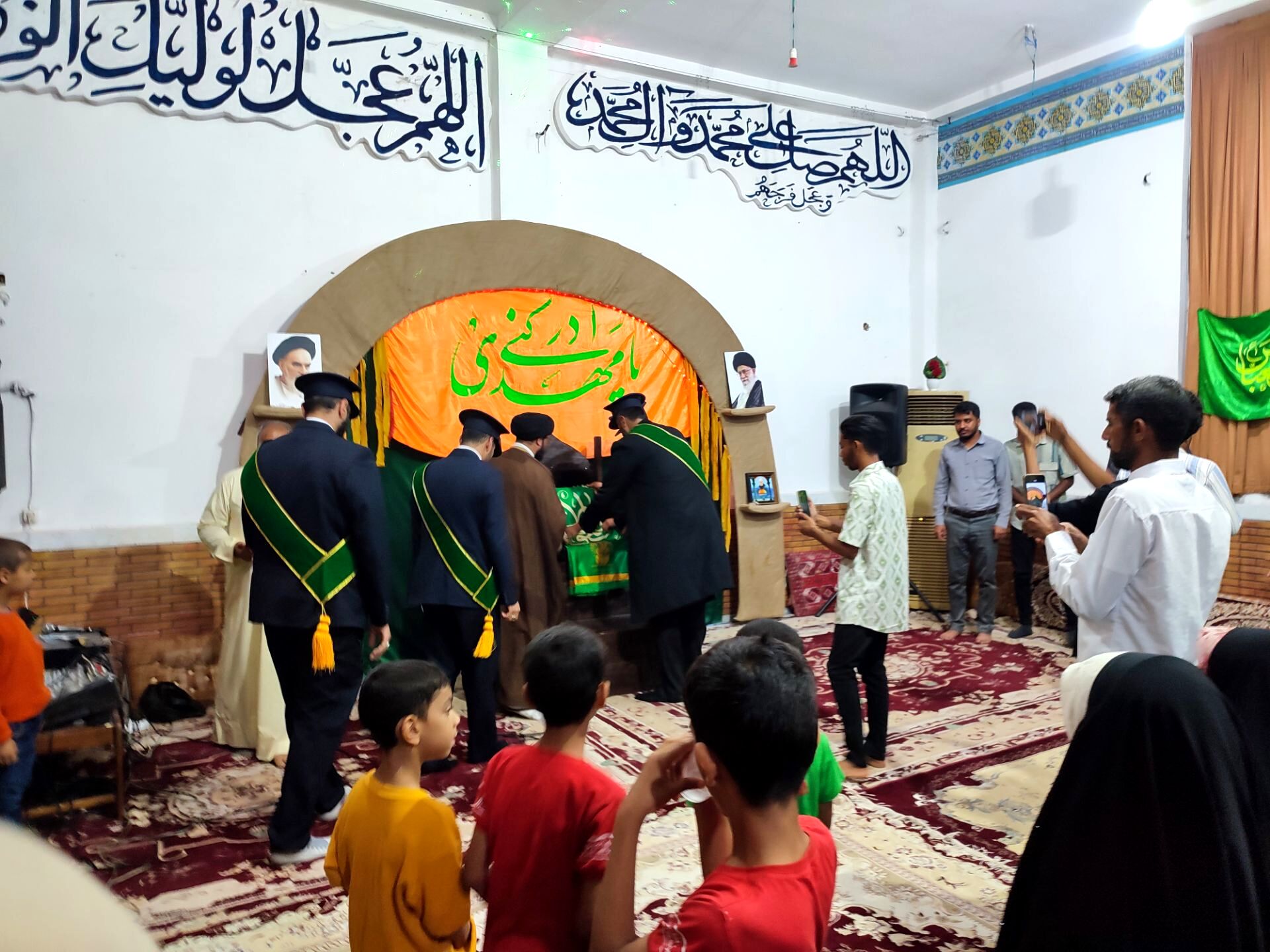 پرچم متبرک حضرت معصومه(س) بوموسی را عطر آگین کرد