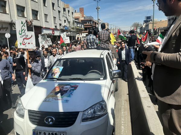 راهپیمایی روز قدس در شهر قزوین 