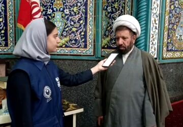 حضور دانش‌آموزان مدرسه هدی در مسجد جامع صاحب‌الزمان (عج) شهر قدس