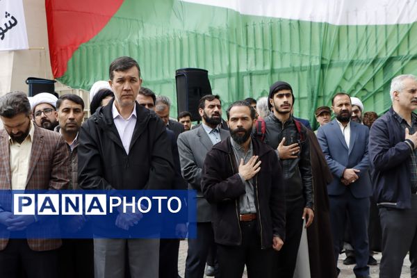 غرش خشم انقلابی دانشجویان دانشگاه آزاد مشهد علیه صهیونیسم و فریاد همبستگی با غزه