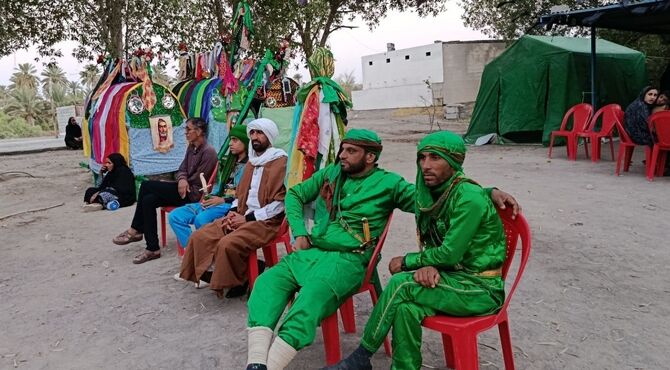 بازسازی واقعه ورود کاروان امام حسین (ع) به کربلا در جغین