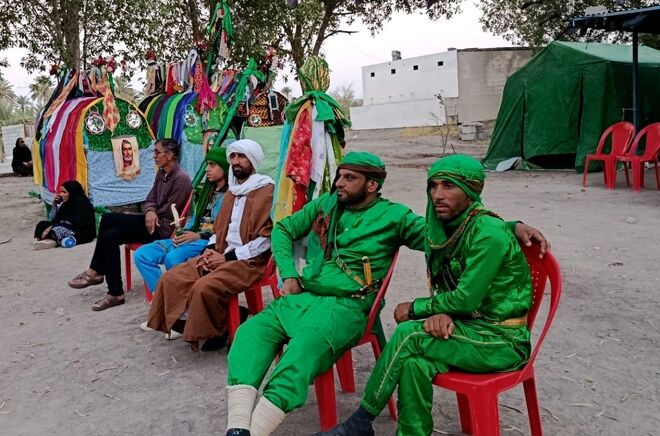 بازسازی واقعه ورود کاروان امام حسین (ع) به کربلا در جغین