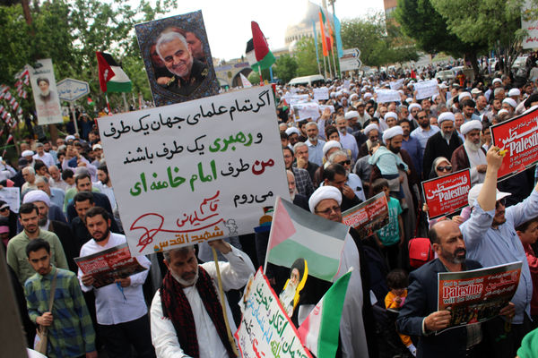 اعلام انزجار مردم قم از جنایات رژیم صهیونیستی در جمعه خشم