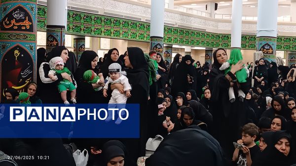 زمزمه‌های «یا علی‌اصغر(ع)» در مصلی زنجان طنین‌انداز شد