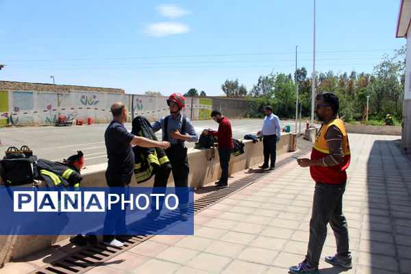 رقابت‌های اطفاء حریق مراقبین سلامت استان قم