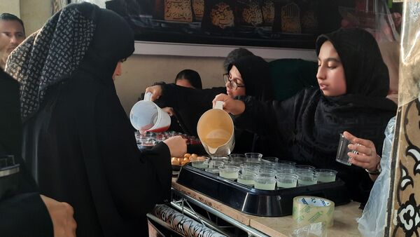 مشارکت نوجوانان عاشورایی در مراسم جاماندگان اربعین حسینی