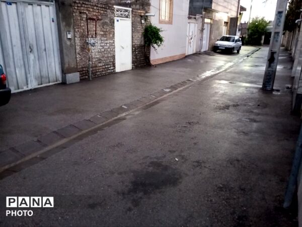 بارش رحمت الهی همراه با تگرگ در شهرستان نیشابور 