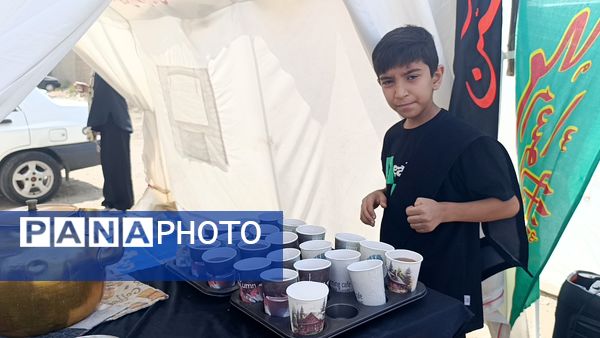 برپایی موکب توسط دانش‌آموزان در آشخانه