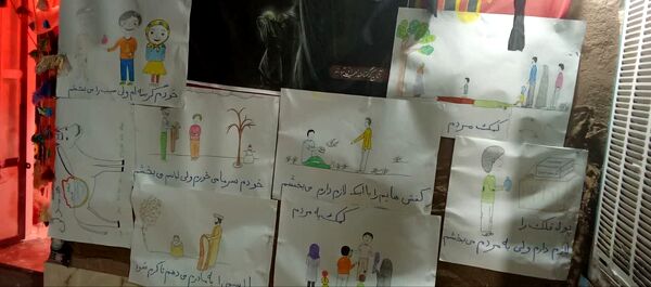 برپایی نمایشگاه در مسیر بهشت در فدافن