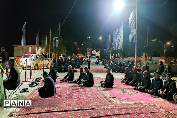 هیئت زنجیر زنی در هشتمین شب از ماه محرم الحرام در حسینیه شهدای شهر بار