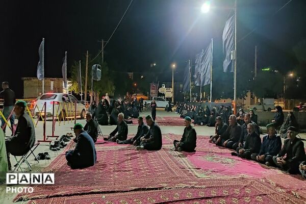 هیئت زنجیر زنی در هشتمین شب از ماه محرم الحرام در حسینیه شهدای شهر بار