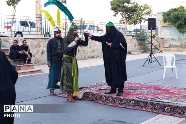 مراسم تعزیه‌خوانی در مسجد جامع آبشناسان همراه با حضور عزاداران