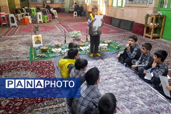  مراسم عزاداری ایام فاطمیه و یادواره شهدا در دبستان پسرانه آیت‌الله خامنه‌ای