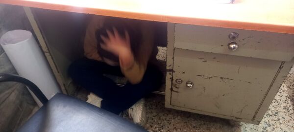 مانور زلزله در مدرسه مهندس رحمانی فرد مشهد