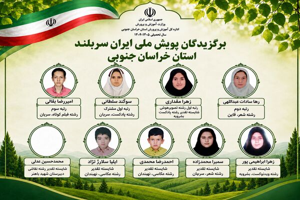 درخشش دانش‌آموزان خراسان جنوبی با کسب ۱۰ افتخار کشوری در پویش ملی «ایران سرسبز»