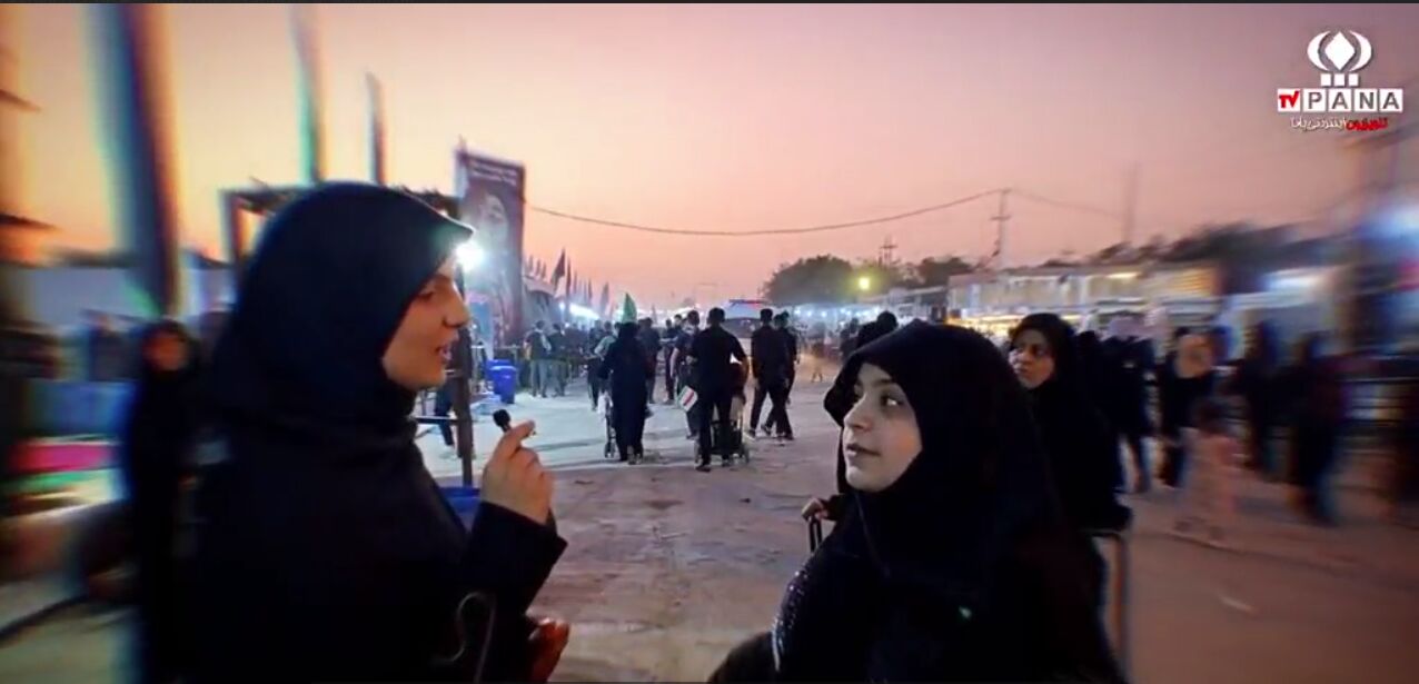 گفت‌وگوی خبرنگار پانا با دانش‌آموزان در مسیر اربعین