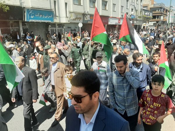 راهپیمایی روز قدس در شهر قزوین 