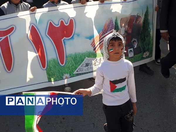 راهپیمایی روز ۱۳ آبان در شهرستان سملقان