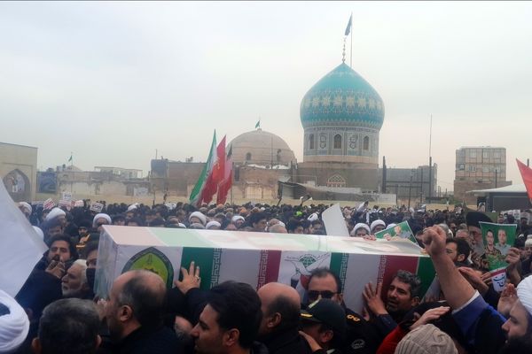 تشییع پیکر دو شهید مدافع وطن در قم 