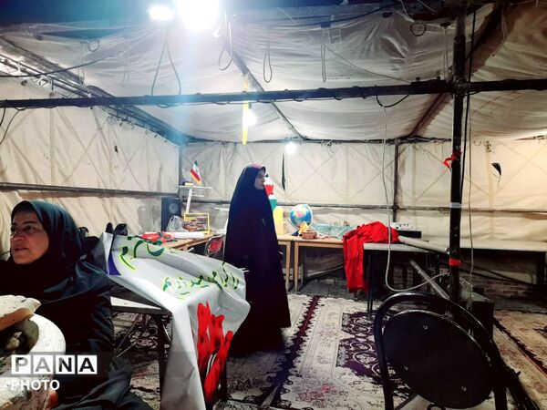 موکب دبستان سرای امید در پاتوق نوجوان مبارز تفت