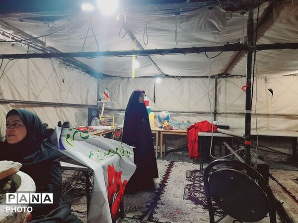 موکب دبستان سرای امید در پاتوق نوجوان مبارز تفت