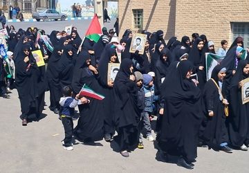 تجمع باشکوه برای حمایت از فلسطین در شهر وردنجان 