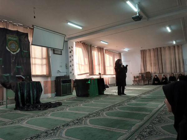 مراسم سوگواری شهادت بانوی دو عالم در دبیرستان میعاد قم