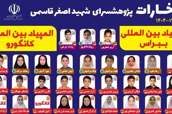 دانش‌آموزان هرمزگانی ۳۸ رتبه برتر در المپیادهای بین‌المللی «ببراس» و «کانگورو» کسب کردند