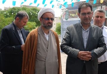 افتتاح نمایشگاه دهه ولایت در بوستان زیتون شهر قیامدشت