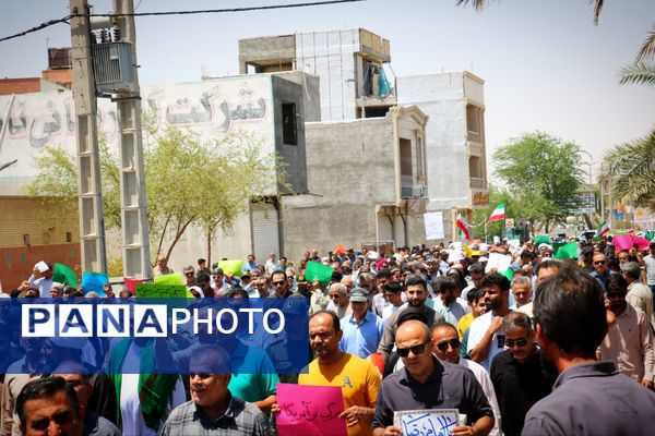 فریاد «مرگ بر اسرائیل» در لامرد طنین انداز شد