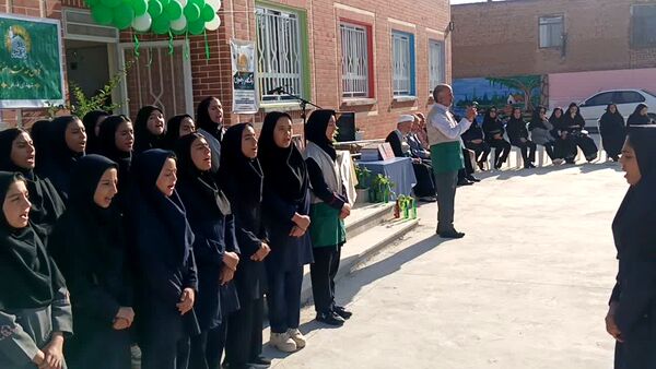 زنگ مهر رضوی در دبیرستان نسیم دانایی روستای فدافن