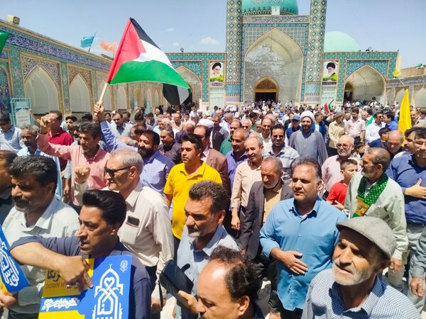 با هدف محکومیت جنایات رژیم کودک کش اسرائیل راهپیمایی جمعه خشم در کاشمر برگزار شد