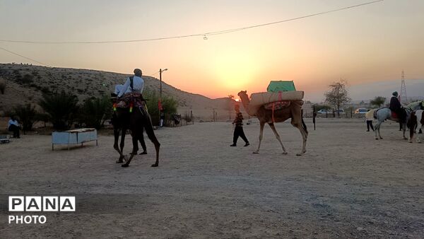 حرکت نمادین کاروان حضرت اباعبدالله الحسین(ع) در روستای رضوان 