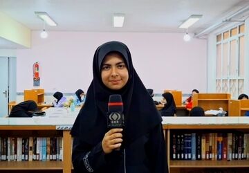 روایت خبرنگار پانا از فعالیت کتابخانه دبیرستان فرزانگان۲ 