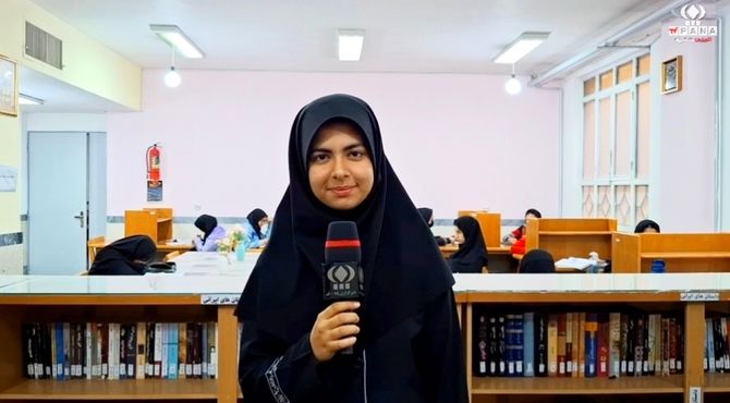 روایت خبرنگار پانا از فعالیت کتابخانه دبیرستان فرزانگان۲ 