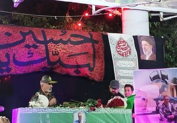 وداع باشکوه مردم شیراز با پیکر شهید خلبان سرتیپ دوم مجید کاظمی