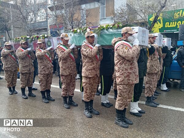 قاب پانا میزبان مراسم تشییع پیکر شهدا نیشابور 