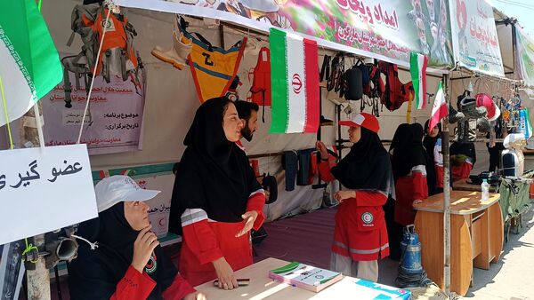 حضور فعال هلال احمر مارگون در نمایشگاه عید غدیر با ارائه خدمات امدادی و آموزشی